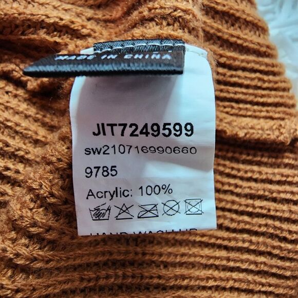 Shein Funnel Neck Drop Shoulder Ribbed Knit Sweater - Picture 14 of 15